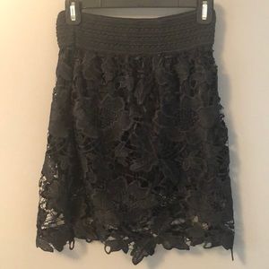 Black lace skirt